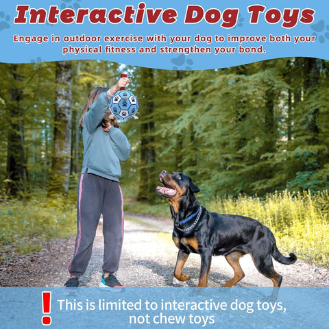 Dog Football Toy with Straps for Interactive Play
