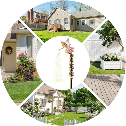 Solar Garden Lights Outdoor - Waterproof LED Fairy Sprinkling Decorative