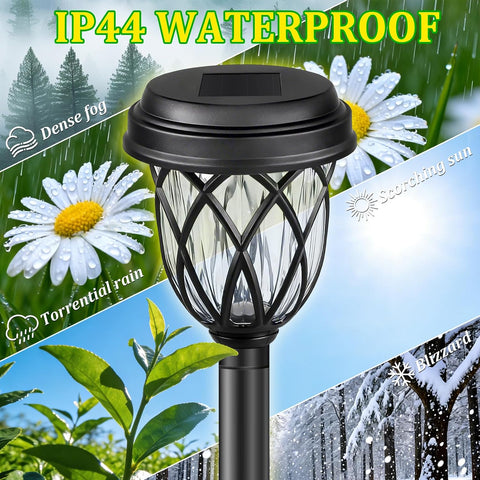 SCNNC Solar Lights Outdoor Garden Stake, 6 Pack LED Garden Lights Solar Powered Waterproof, Pathway Lighting for Landscape Patio Yard Walkway Path Garden Decoration
