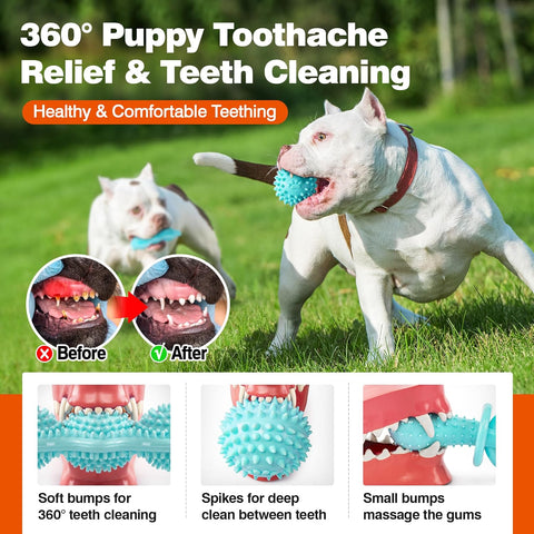 9 Pcs Interactive Puppy Toys for Teething and Tug of War