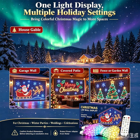 3M × 3M Christmas LED Net Lights – 400 RGB Outdoor Mesh Lights with 6 Modes, Timer & Remote Control - Turn Your House Into a Festive Light Show