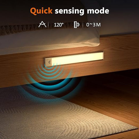 2 Pack Rechargeable LED Cabinet Light - Motion Sensor Ultra-Thin Under Cabinet Lighting