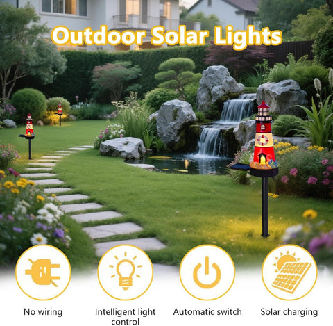 Outdoor Solar Lights Watchtower All-Weather Lamp