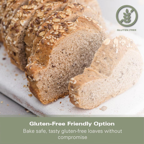 Hamilton Beach Bread Maker – 19 Programmes, 3 Loaf Sizes, Gluten-Free, Timer, Keep Warm, Adjustable Crust Control – White