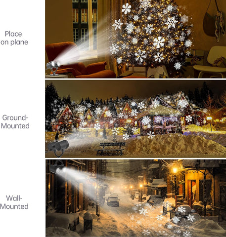 Double Head Christmas LED Projector Lights – Waterproof Outdoor Holiday Decorations for Yard, Garden, Home & Party