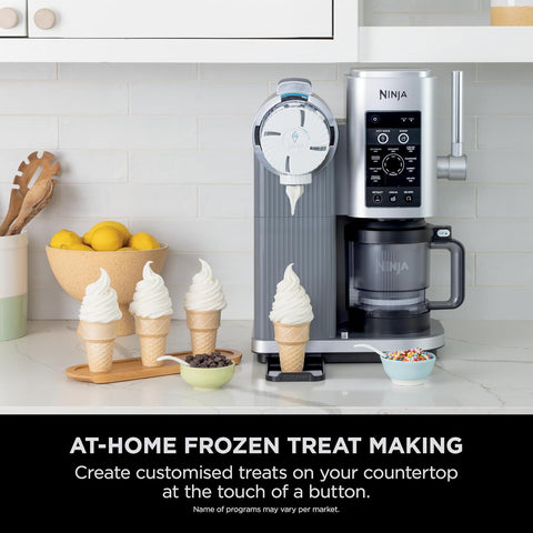 Swirl by CREAMi Soft Serve & Ice Cream Maker – Platinum Silver | 13 Functions | 2 Tubs | Ice Cream, Gelato, Sorbet & More