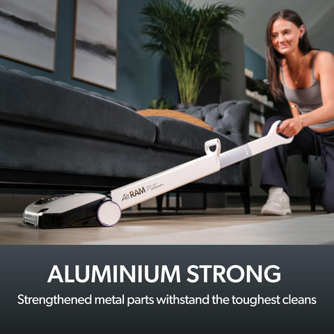 Gtech AirRAM AR46 Cordless Vacuum Cleaner Platinum Lightweight 3.3kg