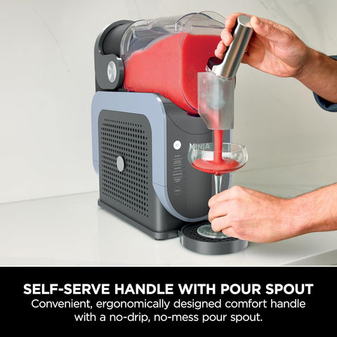 SLUSHi Frozen Drinks Maker – Make Slushies, Milkshakes, Frozen Cocktails & Frappés – No Ice Needed, 1.9L Capacity, Blue & Grey