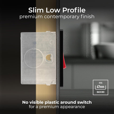 BG Electrical Cooker Control Switch Unit with LED Power Indicator, Single Plate, Double Pole, Screwless, Evolve, Polished Copper, 45A, PCDCP74B