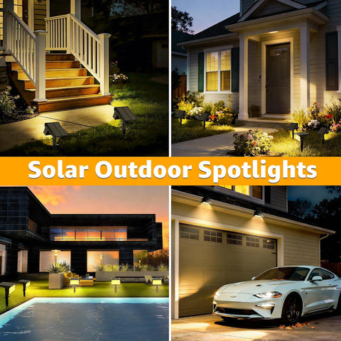 Ollny Solar Powered Uplighter Spotlight Garden 4Pack Stake Light Warm White