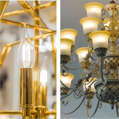 C35 Flame Tip E14 LED Filament Bulb 4W 2700K 6 Pack