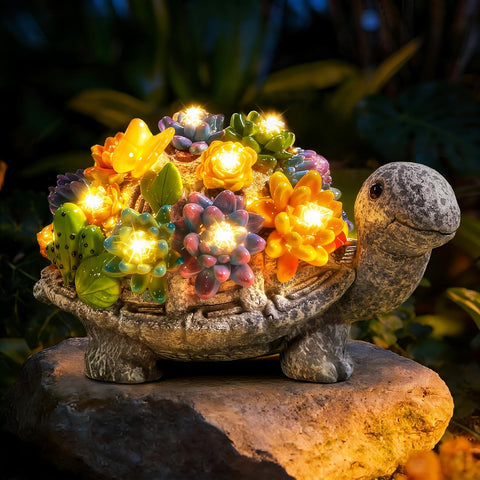 Solar Outdoor Lights, Octopus Decorative Waterproof 7 LED Light Decor, Ocean Beach Theme for Lawn Path Yard Decoration, Gold