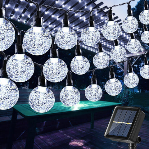 Solar Garden Lights Outdoor, 36ft 60 LED Solar String Lights Waterproof, Solar Powered Crystal Ball Indoor/Outdoor Fairy Lights Decorative Lights for Garden, Patio, Yard, Festival, Parties
