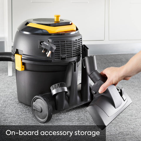 Vacmaster D8 8L Cylinder Vacuum Cleaner – Powerful Quiet Bagged Cleaning with HEPA 13 Filtration, 5 Dust Bags, 26m Reach