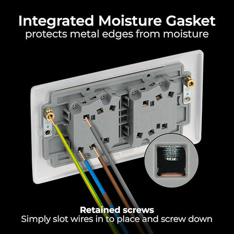 BG Nexus Metal Quadruple Wall Light Switch