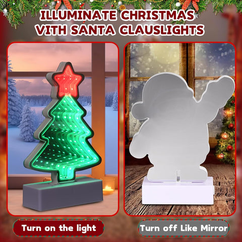 Johiux Colourful LED Infinity Lights Mini Christmas Tree Decoration