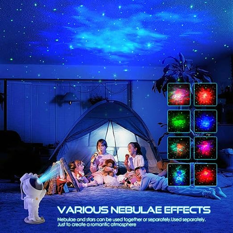 Star Projector, Astronaut Space Warrior Galaxy Night Light, Starry Nebula Ceiling Projection Lamp with Timer, Remote Control，Bedroom Decor Aesthetics，Party Ambient Lighting, Gifts for Kids and Adults