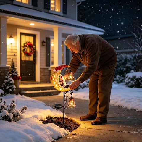 Christmas Solar Stake Light, Solar Pathway Light, Waterproof Garden Lights