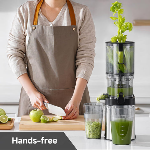 Cold Press Juicer Machine Slow Juicer 145mm Large Chute Stainless Steel