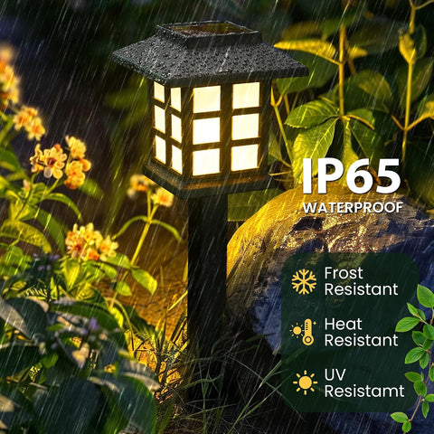 GIGALUMI Solar Lights Outdoor Garden, 16 Pack Solar Powered Garden Lights