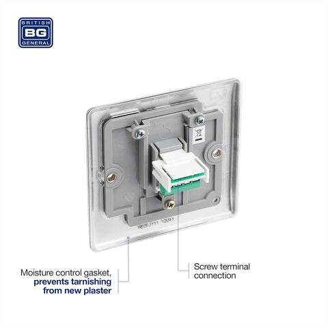BG Electrical RJ11 Single Telephone Socket