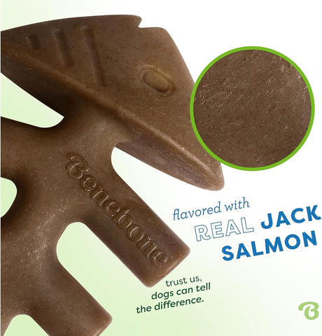 Benebone Indestructible Fishbone Dog Chew Toy for Aggressive Chewers, Long Lasting Tough Boredom Breaker for Dogs, Real Jack Salmon Flavour, For Small Dogs