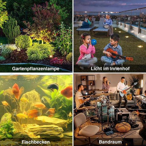 AVEKI Solar Pond Lights Set of 3 – Waterproof Solar Underwater LED Spotlights with 18 LEDs, Automatic Night Lighting & Adjustable Heads for Ponds, Gardens, Patios & Water Features