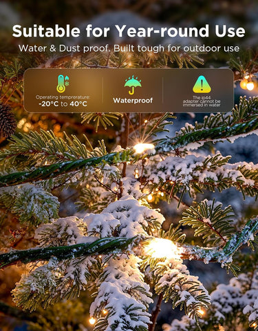 Govee 20M RGBWIC Christmas String Lights with Music Sync, Multicolor