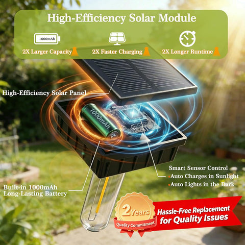 4 Pack Solar Lights Outdoor Garden, Outside Path Light, Waterproof Outdoor Solar Powered Garden Lights, Auto On/Off Outside Decor Stake Light for Yard Pathway Patio Decorative
