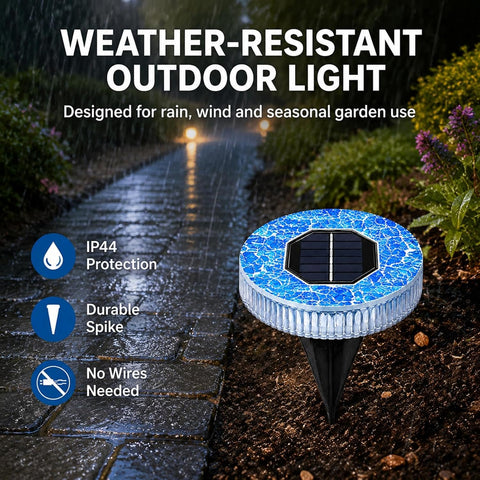 Mosaic Solar Lights Outdoor Solar Waterproof Garden Lights Easy to Install