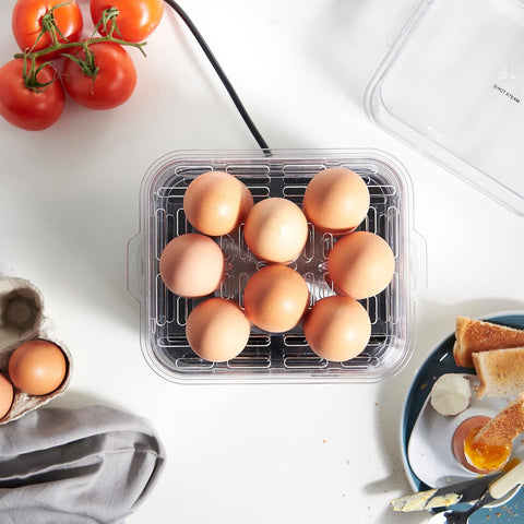 3-in-1 Electric Egg Boiler, Poacher & Omelette Maker – 16 Egg Capacity, Stainless Steel 500W