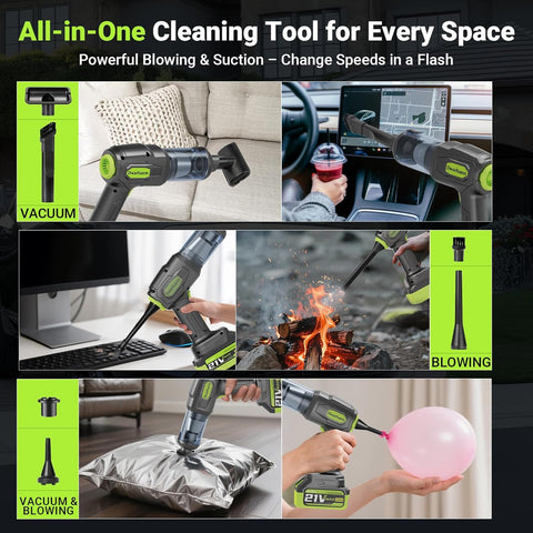 Dwarfuarm Car Vacuum Portable Cordless 20000Pa