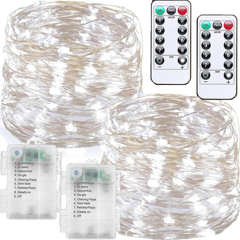 Fairy String Lights Battery Operated 2 Pack 12m 120 LED – Cool White