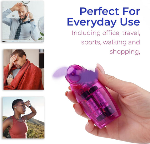 Mini Portable Handheld Fan Pack of 2 Battery Powered
