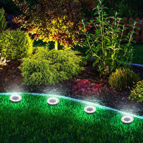 iBaycon Solar Lights Outdoor Garden,12 Pack Cool White Solar Ground Lights
