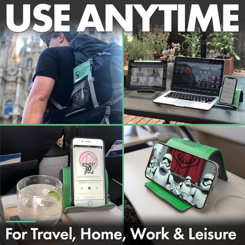 Folden Black Airplane Phone Holder – Flexible Foldable Travel Stand