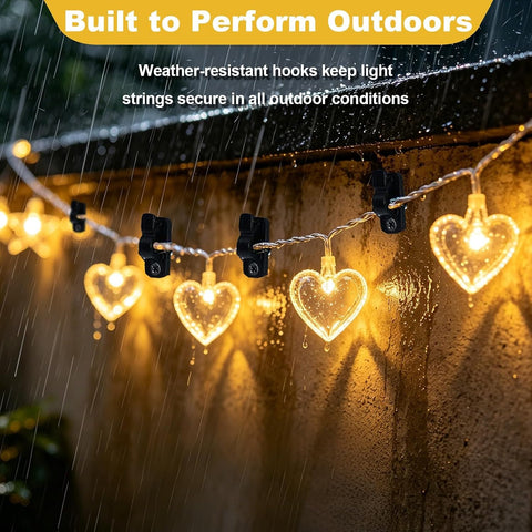 60 Pcs Outdoor String Light Clips, Screw-in Festoon & Fairy Light Hooks – Secure Outdoor Cable Clips for Gardens, Patios & Fences