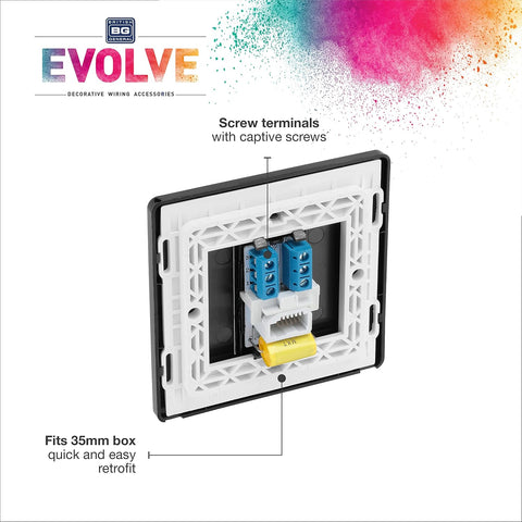 BG Electrical Evolve Single Master Telephone Socket