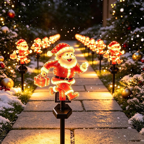 Christmas Solar Stake Light, Santa Claus Waterproof Outdoor Garden Lamp