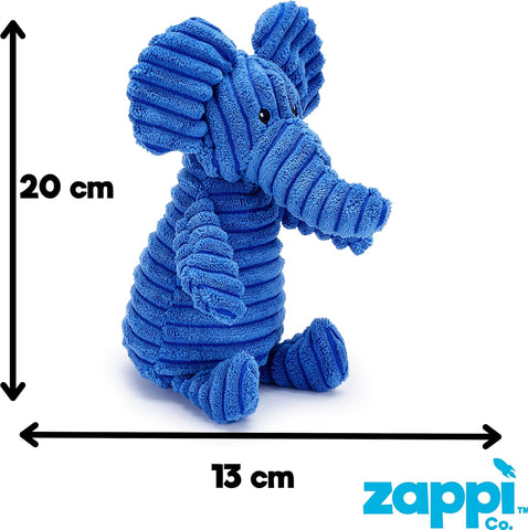 Zappi Co Blue Elephant Plush Dog Toy
