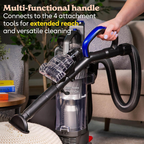 Russell Hobbs Hypermax Upright Vacuum Cleaner Grey & Blue, 700W, 4L Bagless