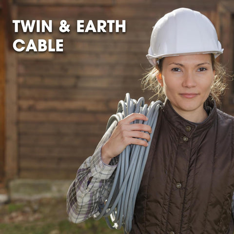 Primes DIY Electric Socket wire cable 2.5mm Twin and Earth Flat Grey PVC Lighting Electric Cable 6242Y electrical Wire BASEC Approved (80 Metre)