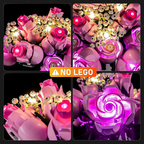 LIGHTAILING Light for Lego-10374 Bouquet of Pink Roses — Easy Install, Hidden Wiring, Home Decor & Gift-Ready (Model Not Included)