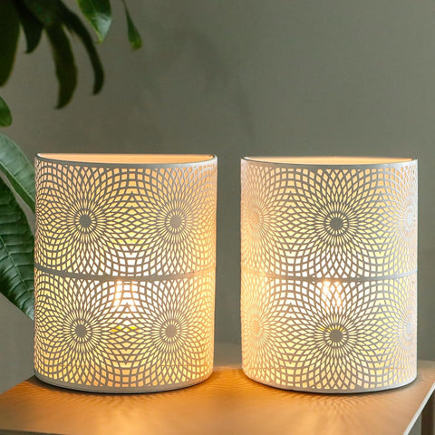 JHY DESIGN Set of 2 Battery Powered Table Lamps 20cm