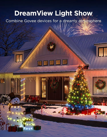 Govee 20M RGBWIC Christmas String Lights with Music Sync, Multicolor