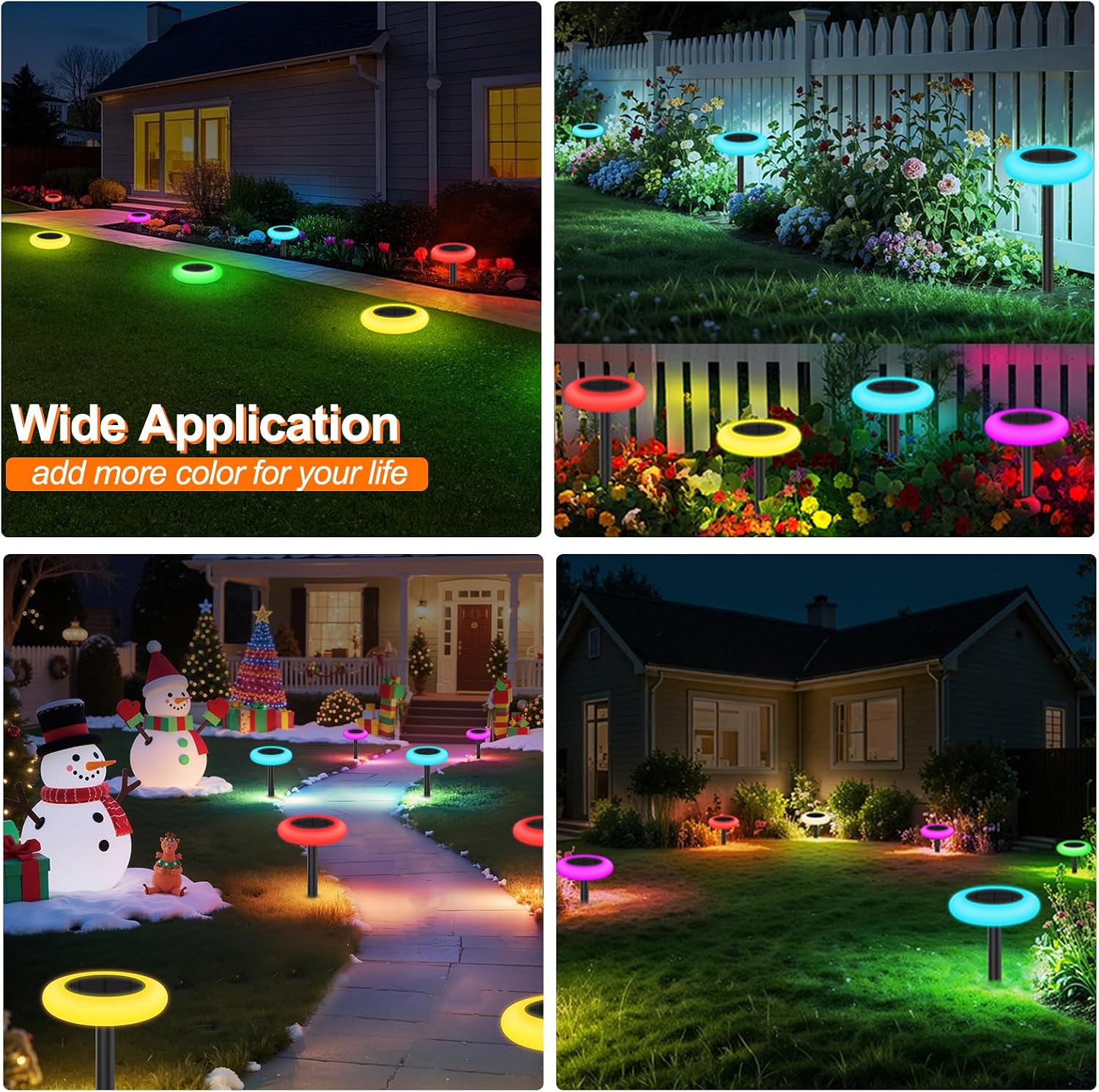Lightonight Solar Lights Outdoor Garden 6 Pack, Color Changing