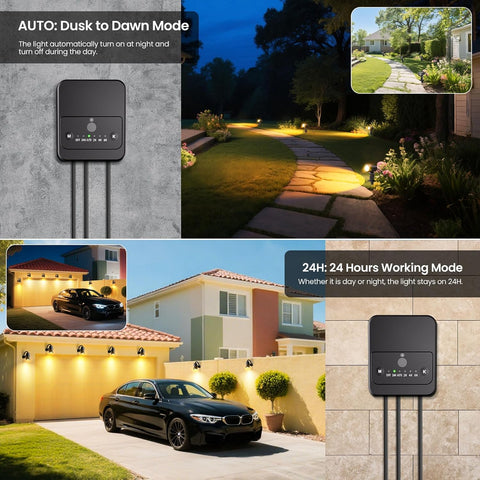 Linke Garden Spotlights Mains Powered, 35m 12 in 1 LED Landscape Lights