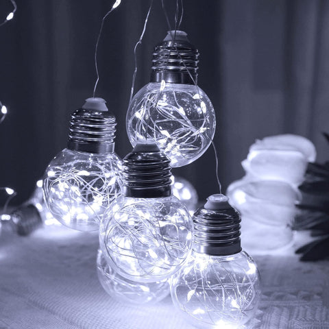 Wishing Ball Curtain Lights 200 LED Fairy Globe String with Remote – White