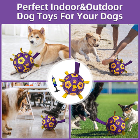 Interactive Dog Football Toy - Durable Water & Indoor Ball