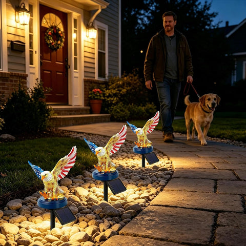 Eagle Garden Stakes Light Decorative Patriotic Eagle Lighting